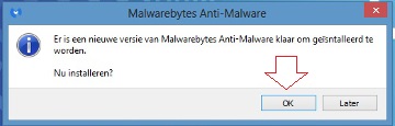 Upgrade Malwarebytes melding